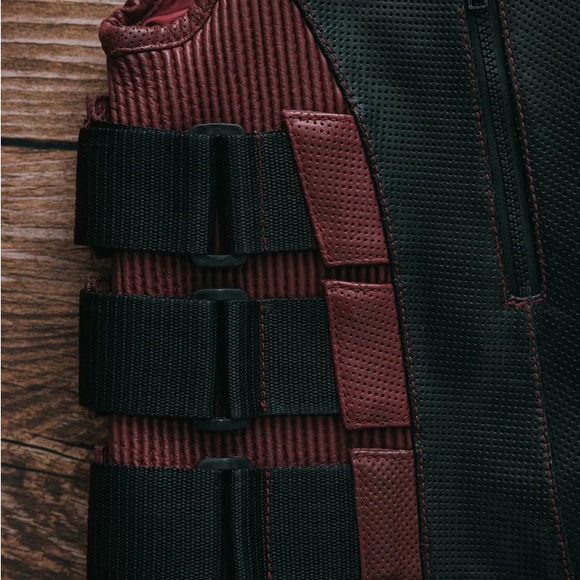 HUNT CLUB MEN PAISLEY TACTICAL SWAT STYLE MOTORCYCLE BIKER LEATHER VEST - Picture 2 of 2